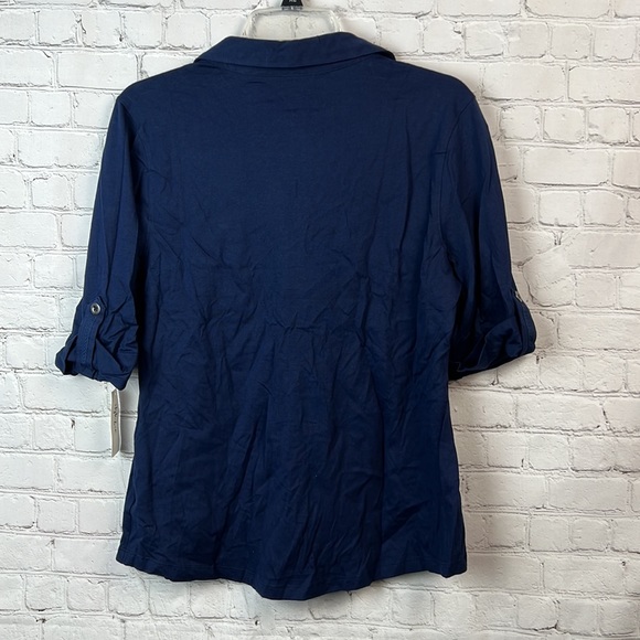 Style & Co Navy Utility Shirt Sizes Medium & Large - Picture 6 of 6